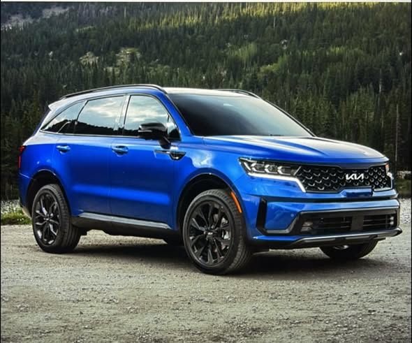 Blue Kia Sorento SUV